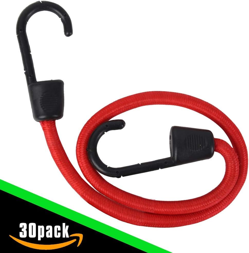 XSTRAP 30PK 23-Inch Red Bungee Cords - - 