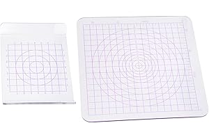Alipis 2pcs Acrylic Clay Wedging Board with Small U-shaped Pressing Tool – Non-stick Polymer Clay Grid Work
