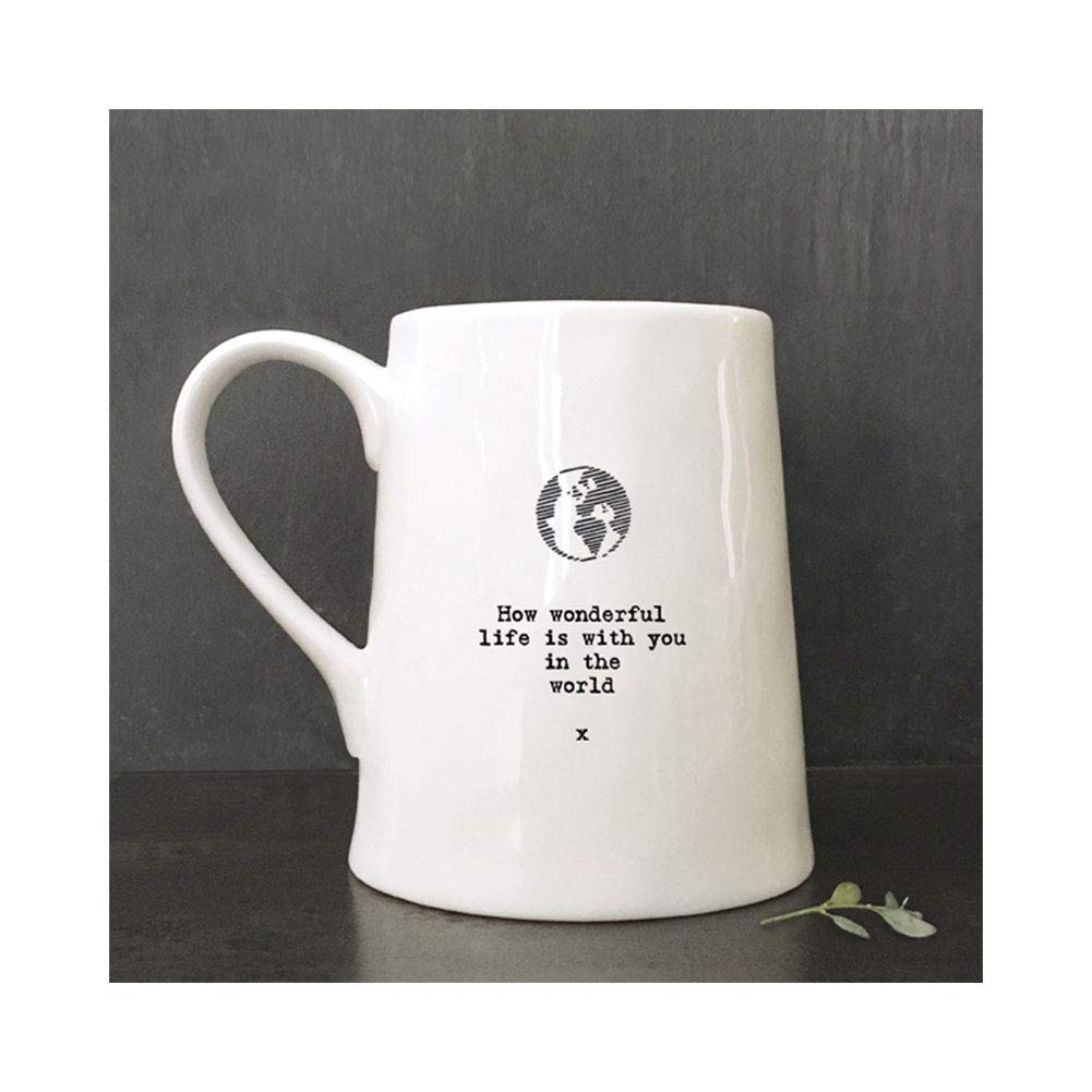 East of India Porcelain Mug - World/How Wonderful