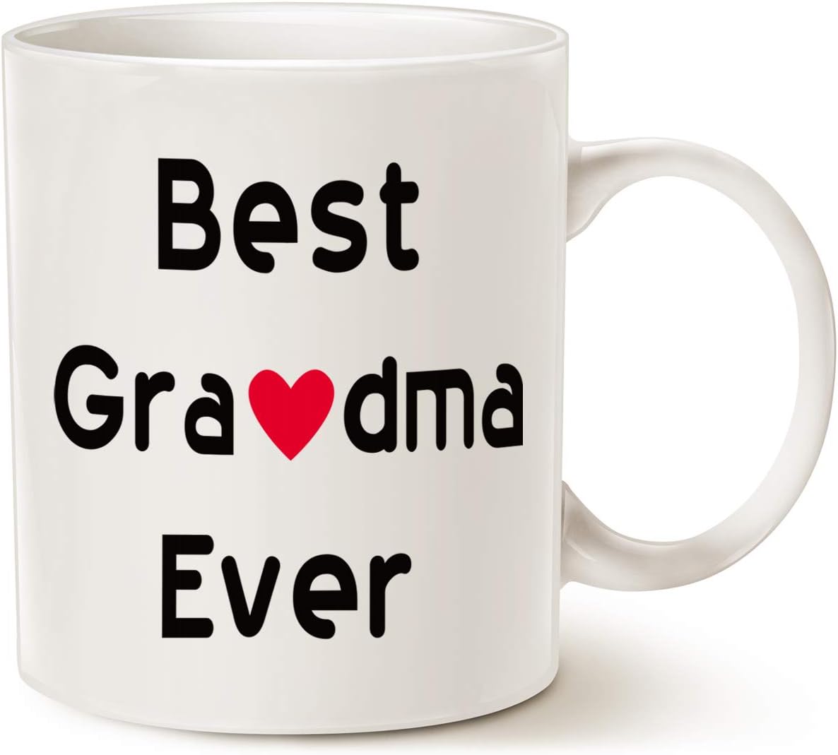 MAUAG Mothers Day Gifts Best Grandma Coffee Mug, Best Grandma Ever Unique Holiday or Birthday Gifts Idea for Grandma Grandmother Grandmama Cup White, 11 Oz