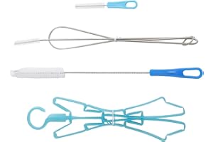 Hydration Bladder Cleaning Kit: 4-Piece Water Reservoir Brush Set for Bags, Tubes & Valves – Includes Long-Handle Bag Brush, 