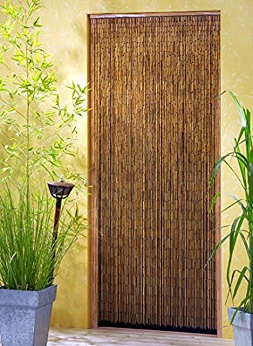 vidaxl cortina puerta elegante bambu