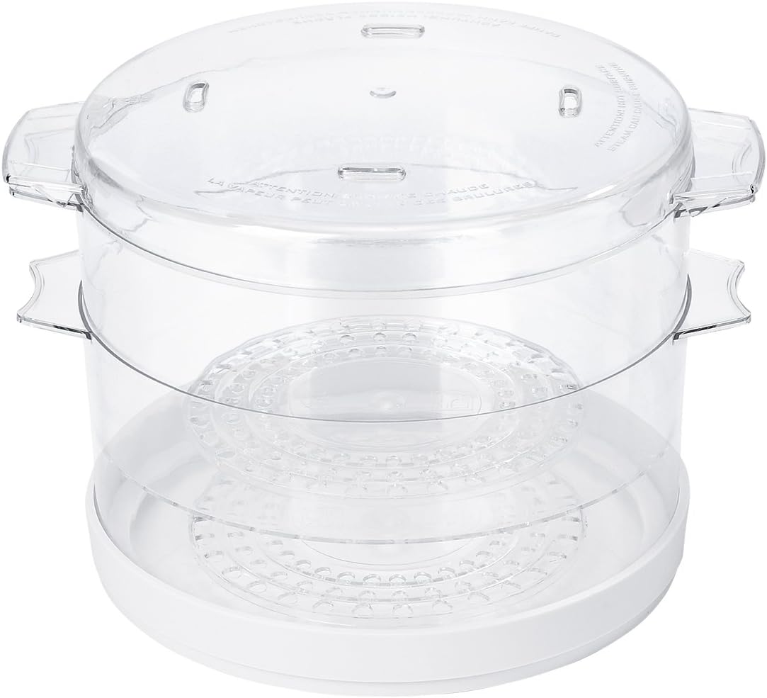 Oster Double Tiered Food Steamer, 5 Quart, White (CKSTSTMD5W015) eBay