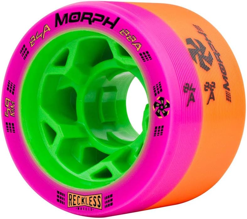 Reckless Wheels 4 Pack of 38mm x 59mm DualHardness Roller Skate Wheels