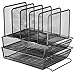 Halter Steel Mesh 5 Slot Step Sorter with 2 Tier Stackable Letter Trays