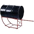 AFF 55 Gallon Drum Cradle with Wheels - Powder Coated Red Steel - 660 lb Capacity