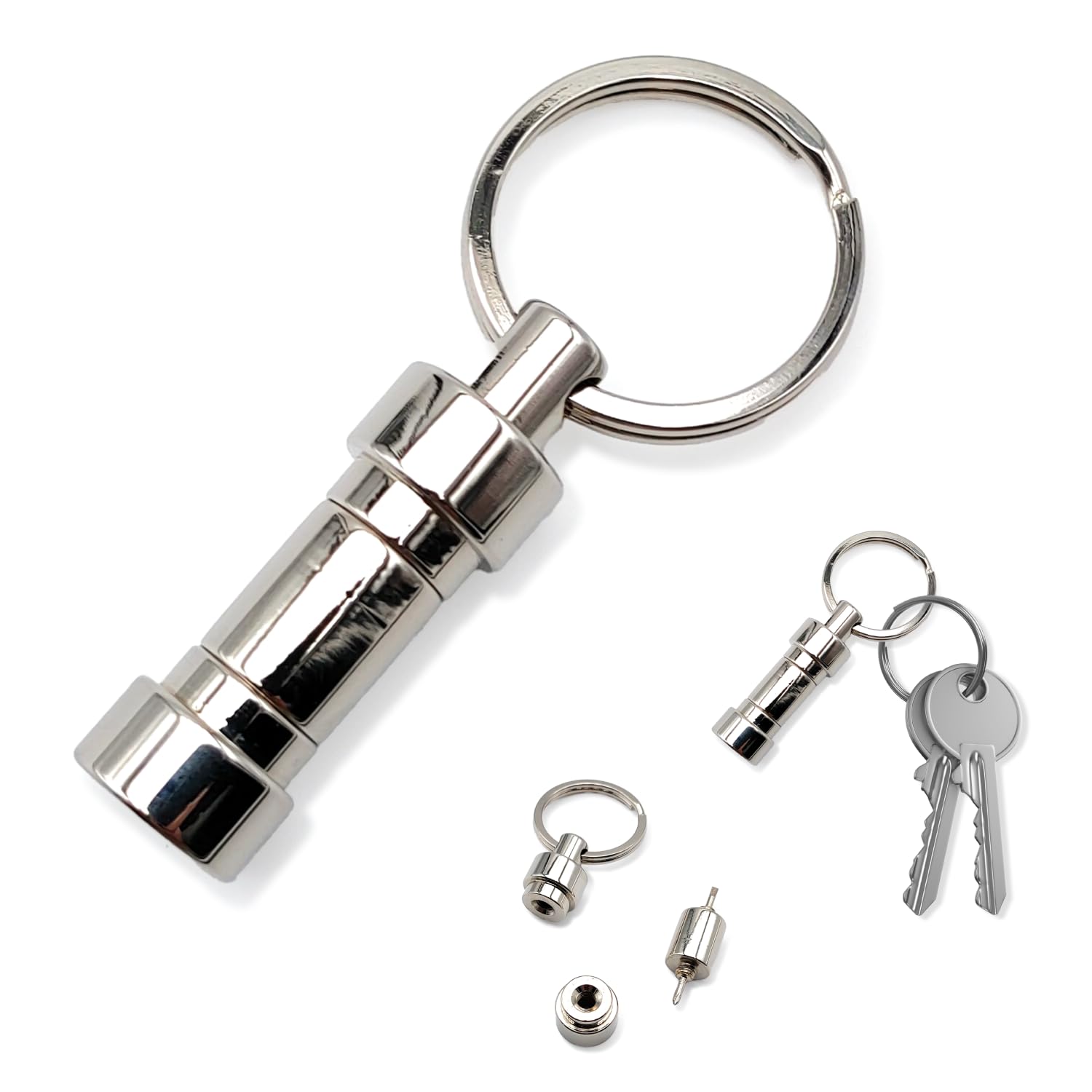 Leddy Living Key Ring Pocket Screwdriver Easy Grip Double End Cut Cross for Sunglasses Watch Jewelry Computer Repair - Mini Multifunction