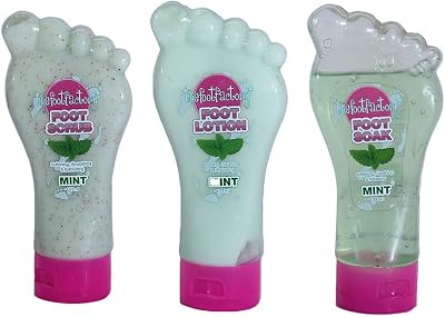 The Foot Factory Mint Foot Care Kit Soak Lotion Scrub for Soft Feet