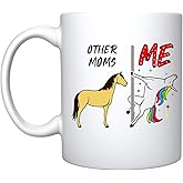 Veracco Other Moms Vs Me Unicorn Ceramic Coffee Mug Funny Gifts For Her