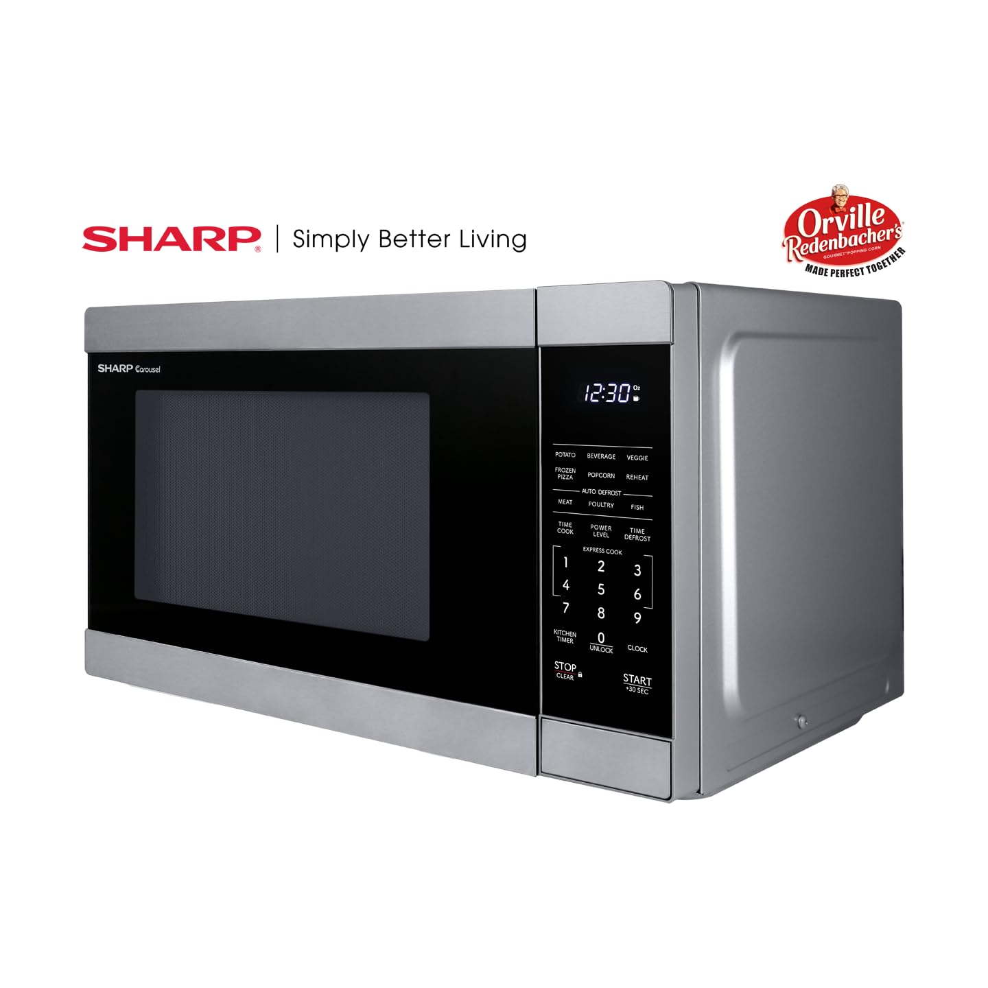 SHARP Countertop Microwave Oven with Removable 12.4