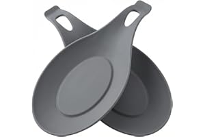 Rest for Stove Top Set of 2 – HEAT RESISTANT DISHWASHER SAFE Kitchen Utensil Holder for LARGE Utensils - Won’t Break - Non-Sl