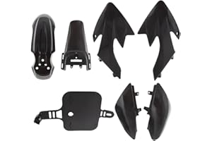 Motorcycle Plastic Fairing Body Work Kit Set 7 piece Replacement for Honda XR50 CRF50 SDG SSR 107cc 125cc Dirt Pit Bike Black