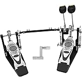 Double Bass Drum Pedal Kick Drum Pedal Double Chain Drive Adjustable Beater Head Pedals Drum Step On Hammer,Foot Percussion H