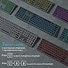 Bluetooth-Backlit-Keyboard-Jelly-Comb-Wireless-Backlight-Rechargeable-Keyboard-Qwerty-UK-Layout-for-ComputerLaptop-with-Windows-System-Space-Gray Bluetooth Backlit Keyboard, Jelly Comb Wireless Backlight Rechargeable Keyboard Qwerty UK Layout for Computer/Laptop…