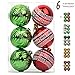 iPEGTOP Shatterproof Christmas Ball Ornaments, Red and Green Swirl Shinny Baubles Christmas Tree Balls Decorations for Wedding Party Festival Home Decor, 80mm/3.2