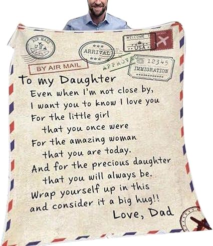 Kewing Messaggio Personalizzato Lettera Coperta Confortevole Pile Pausa Pranzo Blanke Il Grande Regalo Per Mamma Papa Figlio Figlia Amazon It Casa E Cucina