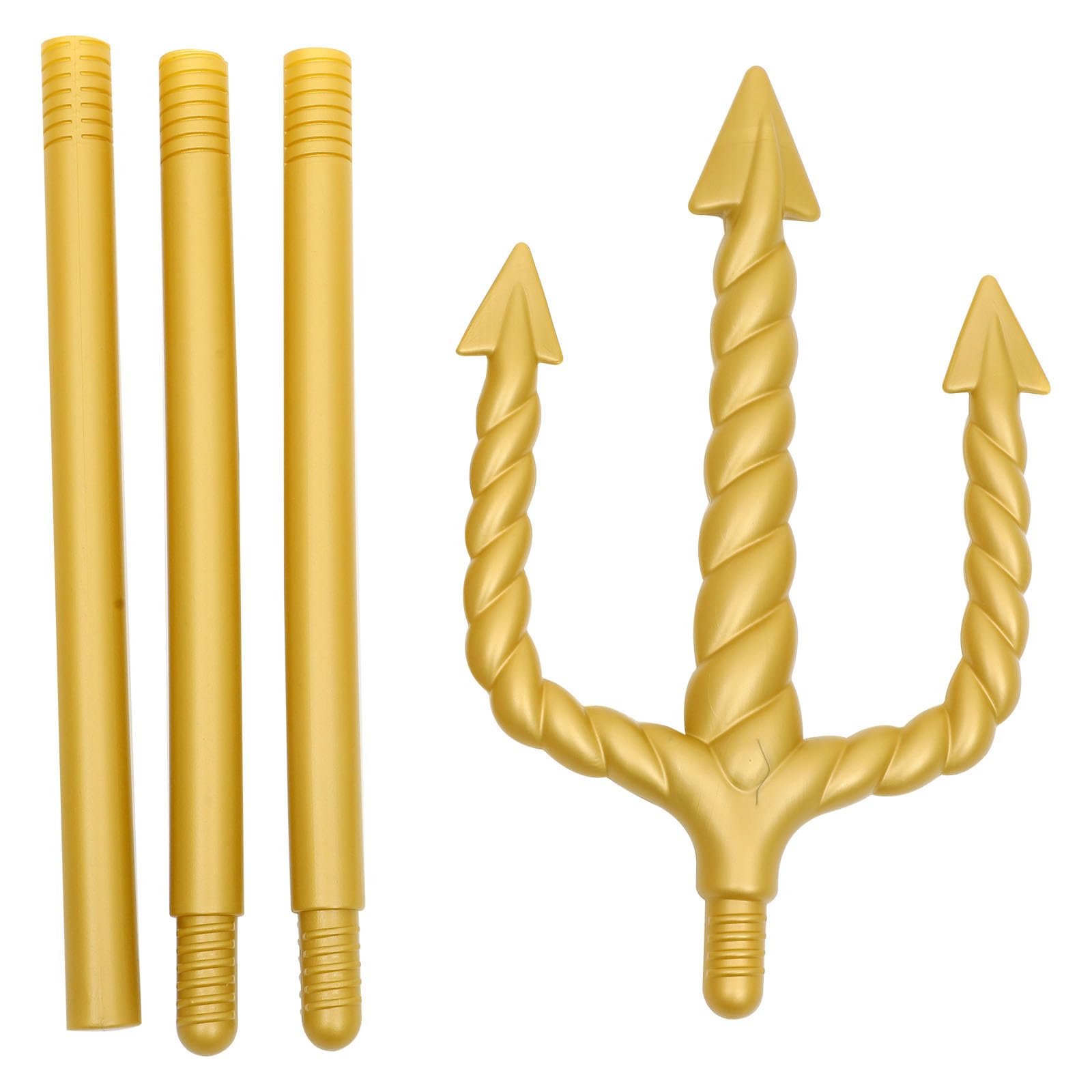 BESPORTBLE Trident Prop Costume Gold Tridents Pear Halloween Devil Demon Prop Fork with Detachable Handle Halloween Party Role Play Cosplay Accessories