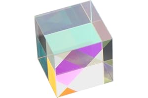 StayMax X-Cube RGB Prism Dispersion Prism for Physics and Decoration 1.33inX1.33inX1.33in(3.4x3.4x3.4cm)