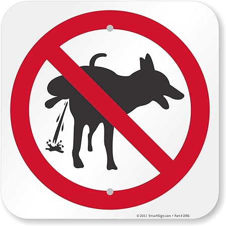 funny no dog pee signs