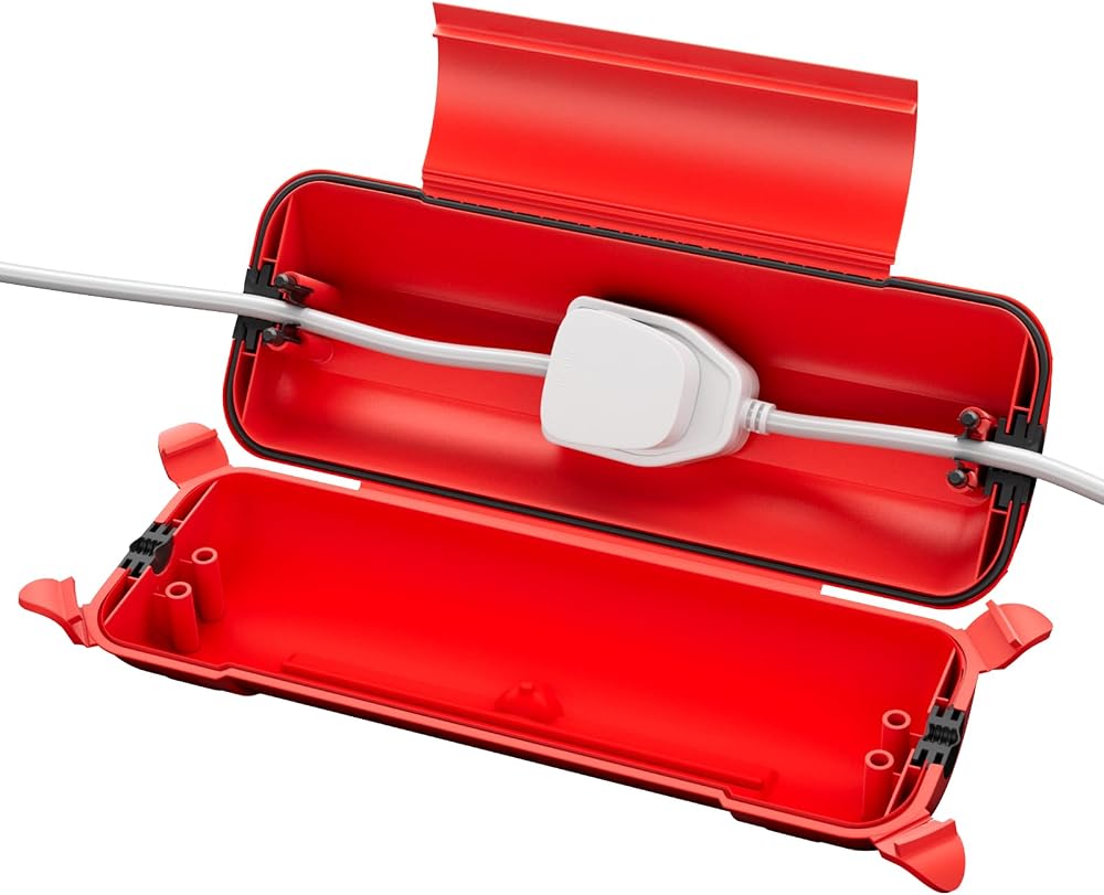 Restmo Outdoor IP44 Waterproof Connection Box 29x11x7.5cm Red