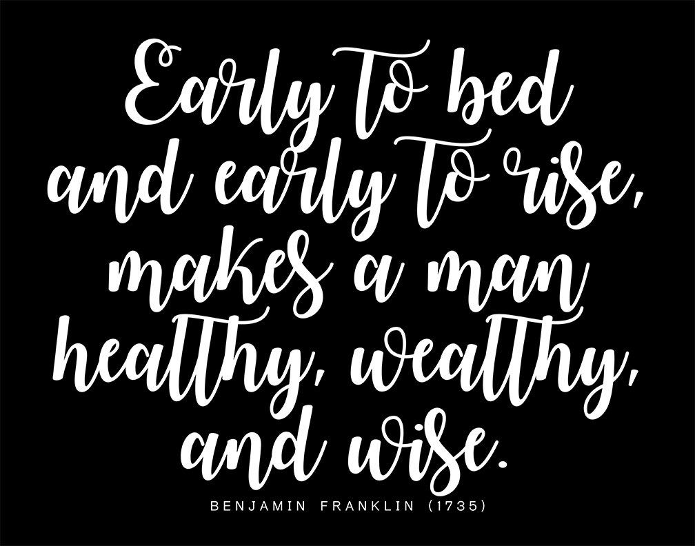 Home Decor Printearly To Bed And Early To Rise Benjamin Franklin Quote Posters Artwork Rayvoltbike Com