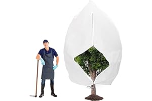 SVEPNDIC 78.7×94.5 Reusable Plant Covers Freeze Protection,Winter Plant Cover Bags with Zipper/Drawstring,Warm Plant Protection Cover Bags Frost Blankets to Protect Tree from Cold Frost Snow Wind Pest