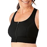 Amoena Women's Zip Front Medium Support Pocketed Sport Bra