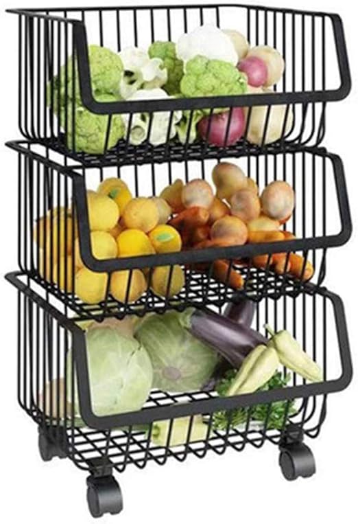 Cesta de Almacenamiento de para Cocina,Carro multiuso con ruedas,para