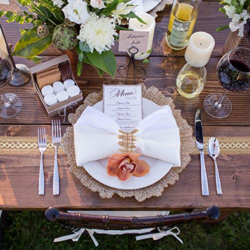 VGOODALL 7 Pack Jute Ribbons，Lace Craft Ribbon Burlap 14 Meters for Crafts Wraping Gifts Party Holiday and Rustic Wedding Decorations