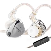 KZ Castor in Ear Monitor Headphones, Dual-Dynamic Driver Wired Gaming Earphones, HiFi IEM Wired Earbuds Noise Cancelling, 2Pin-C Detechable Cable Earbuds with Mic