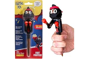 KAMHI WORLD Farting Poop Pen with Punching Arms - Funny Stocking Stuffers for Teens, Boys & Kids of All Ages - Great for Silly Secret Santa or Holiday White Elephant Gifts - Christmas Gag Gifts for Teens (Ninja)