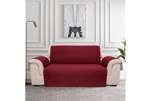 RBSC HOME Sofa Slipcovers - RBSC Waterproof Anti-Slip Recliner Chair Slipcover Furniture Protector, Washable Couch Cover with Elastic Straps for Kids, Dogs, Pets Washable Protector Quilted Sofa Cover