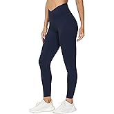 THE GYM PEOPLE Womens' V Cross Waist Yoga Leggings with High Waisted Tummy Control