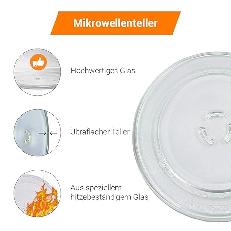 Microwave plate round glass plate Turntable Replacement plate 325 mm