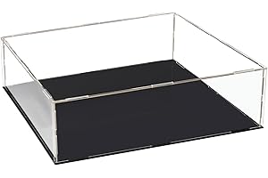 uxcell Acrylic Clear Display Case Box Dustproof Protection Showcase Cube Collectibles Show Box 11.8x9.8x3.9inch