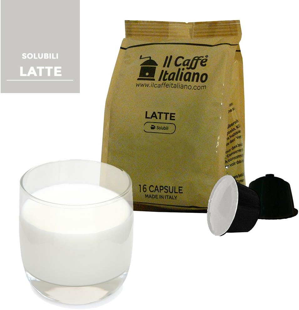 Il Caffé Italiano Espresso | Capsules Compatible with Nescafe Dolce Gusto | Milk Pods Only| 96 Pods | Roasted in Messina, Italy | Happiness Guaranteed