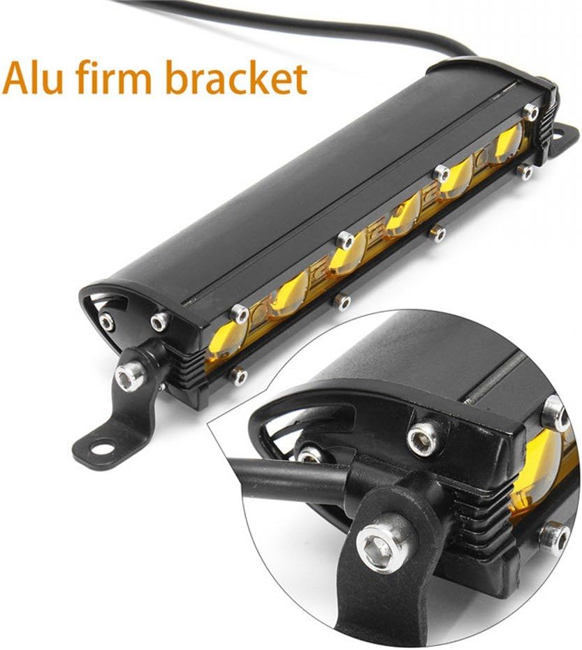 3E Amber Led Lights Bar 2PC 7Inch 18W Waterproof Led Amber Fog Lights Spot Driving Lights Work Lights For Trucks Jeep Offroad SUV UTV ATV 4WD Car Marine Motorc Boat Golf Cart: Automotive