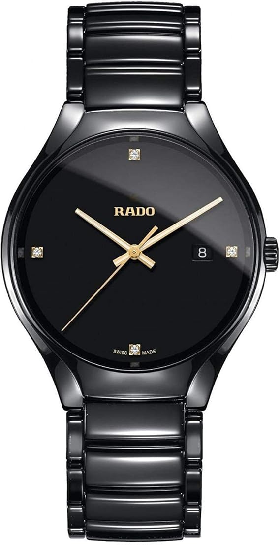RADO MEN'S 40MM BLACK CERAMIC BAND & CASE QUARTZ ANALOG WATCH R27238712