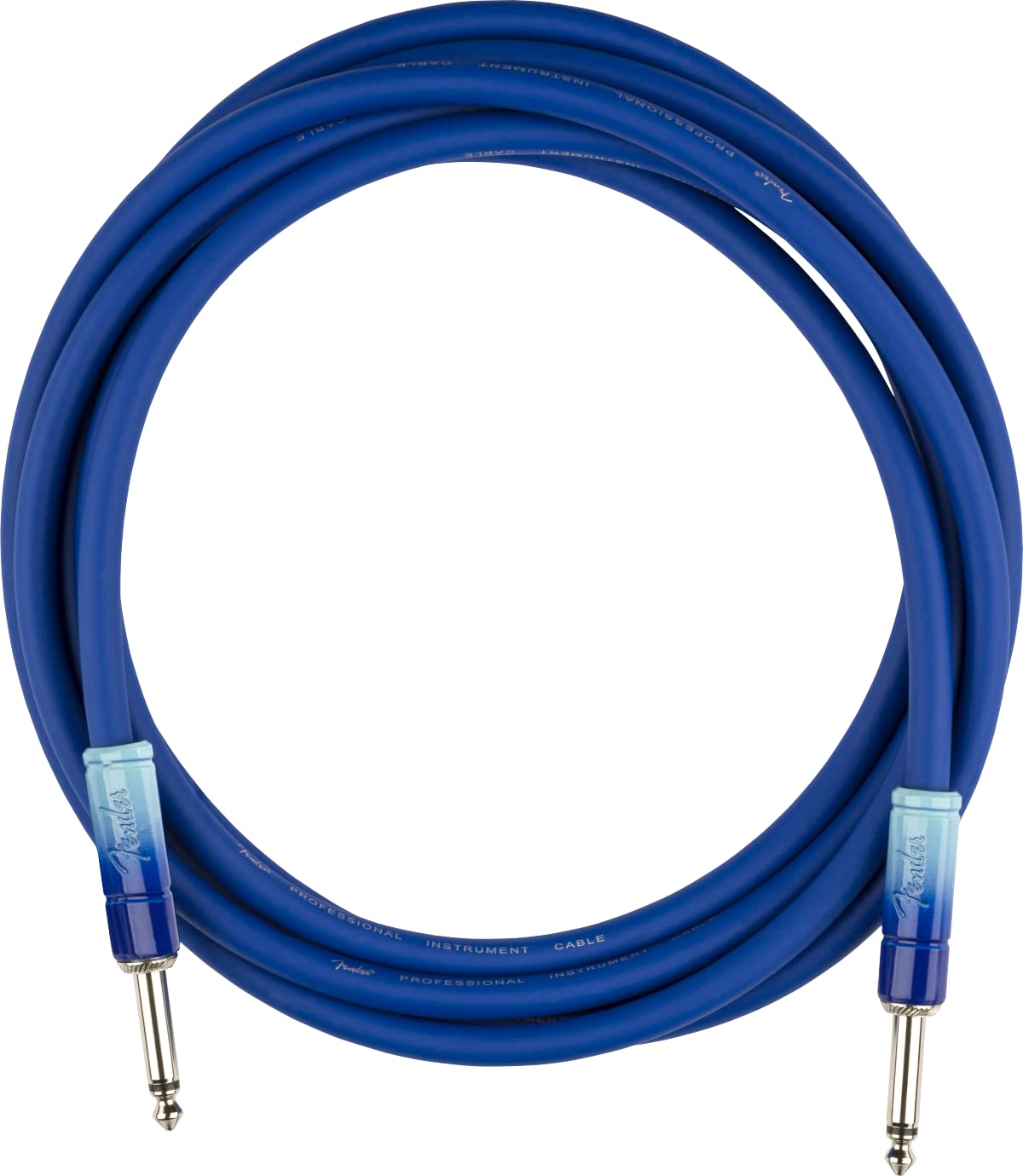Fender Ombré Instrument Cable, Straight/Straight, 10', Belair Blue