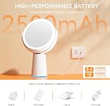 Auxmir 7.5" Double-Sided Magnifying Makeup Mirror with 52 LED Lights view 4