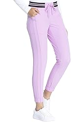 HeartSoul Women Scrubs Pant Rib Knit Waist Jogger