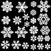 Decora 48 PCS Christmas Snowflake Window Stickers for Glass, Window Decals Decorations for Indoor Office Holiday Winter Wonderland Frozen Party Christmas Window Clings Display