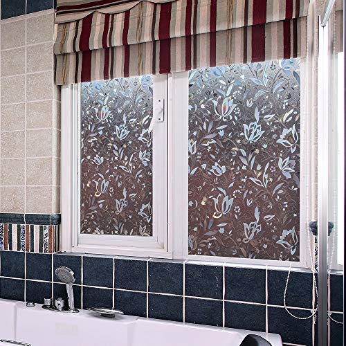 Niviy Etched Lace Window Film Static Window Cling Glass Door Decals