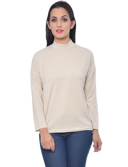 Womens's Modal Spandex Top(Oatmeal, XS-4XL)