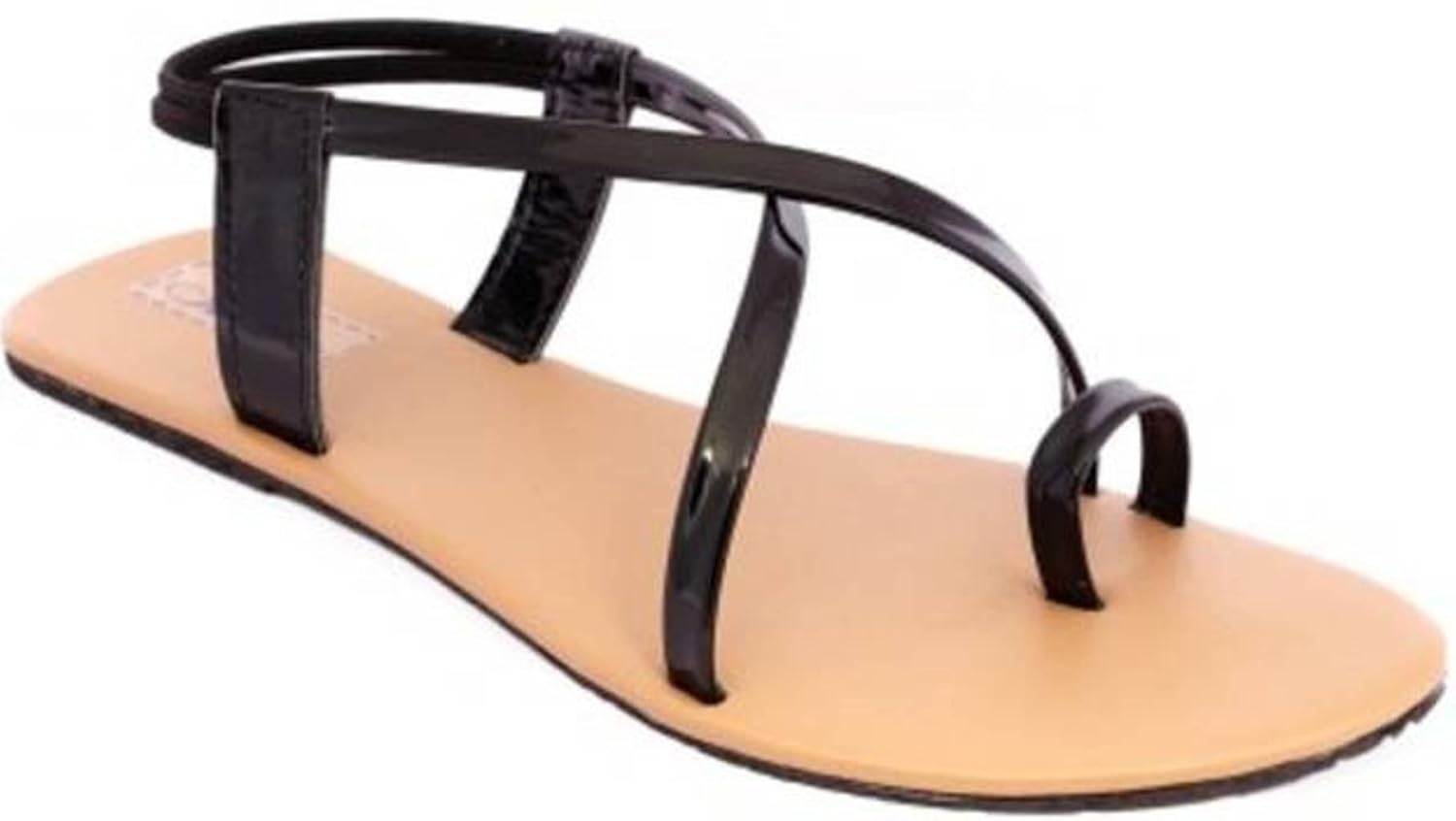 red choice collection women's & girls black strap flat sandal