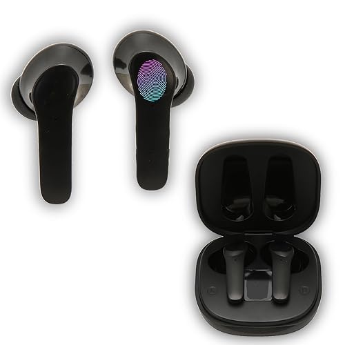 Yunir B11 Bluetooth 5.3 Wireless Earbuds, 4H Playtime IPX5 Sweatproof Headphones, Comfort Fit Secure Ear Grip for Gym Running Travel, Includes 74-Language Translation Support, Black
