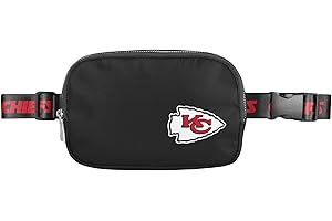 FOCO NFL Large Black Team Wordmark Crossbody Belt Bag Tote Bag Purse