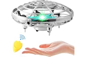 semai Flying Toy Mini Drone for Kid, Hand Controlled Flying Ball with LED Light, UFO Helicopter with 2 Speed, Easy Indoor Out