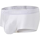 ZONBAILON Men's Sexy Underwear Bulge Pouch Ice Silk Underpants Low Rise Trunks Short Leg Boxer Briefs