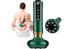 cenlomat Cellulite Massage Tool,Cellulite Massager Electric Fat Remover with 12 Suction Modes,Rechargeable & Cordless,Intelligent Cupping Massager for Arms,Legs,Back Used at Home(Green)